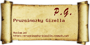 Pruzsinszky Gizella névjegykártya